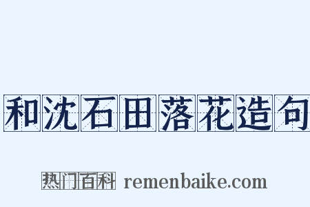 和沈石田落花造句是什么意思的图片